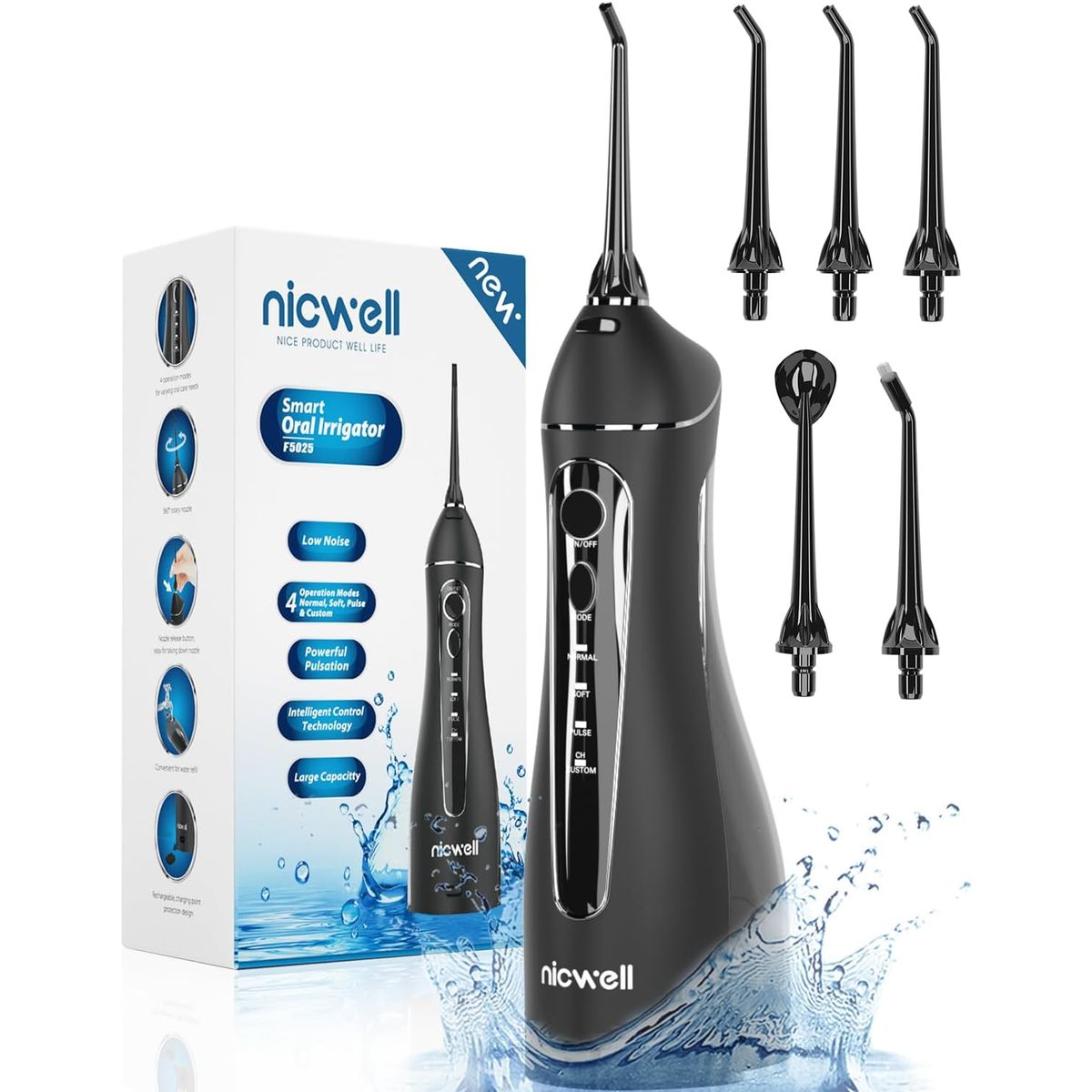 ONE PIXEL - Irrigador Oral Limpieza Dental Profunda Recargable 4 Modos ONE PIXEL