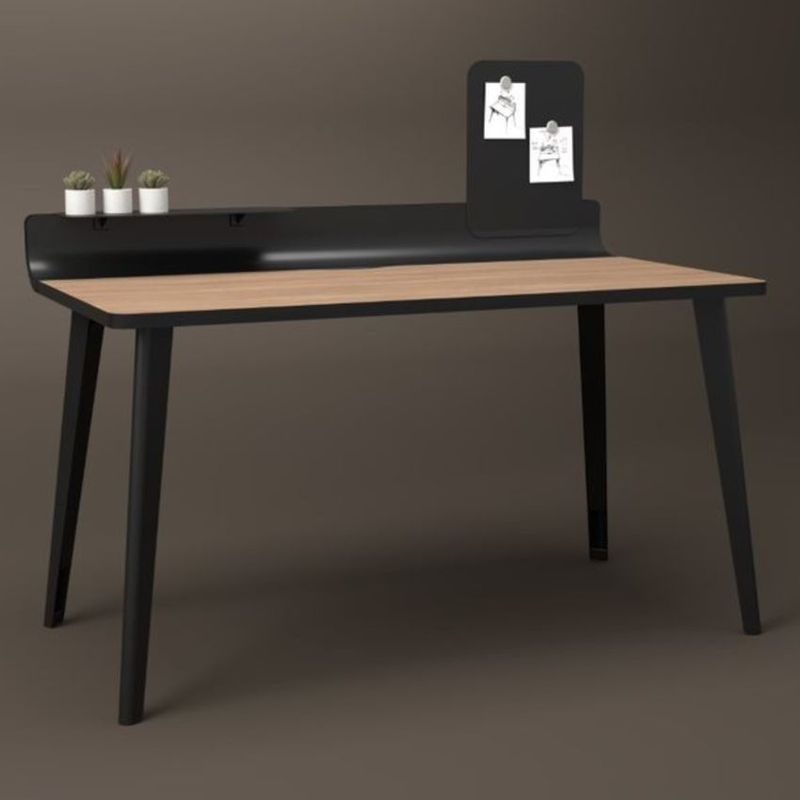 MUMA - Escritorio Blis Negro120x60 Elegante con Repisa y Tablero