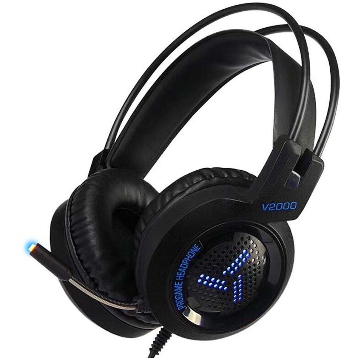 GENERICO - Diadema Gamer V2000 Rgb Súper Bajos