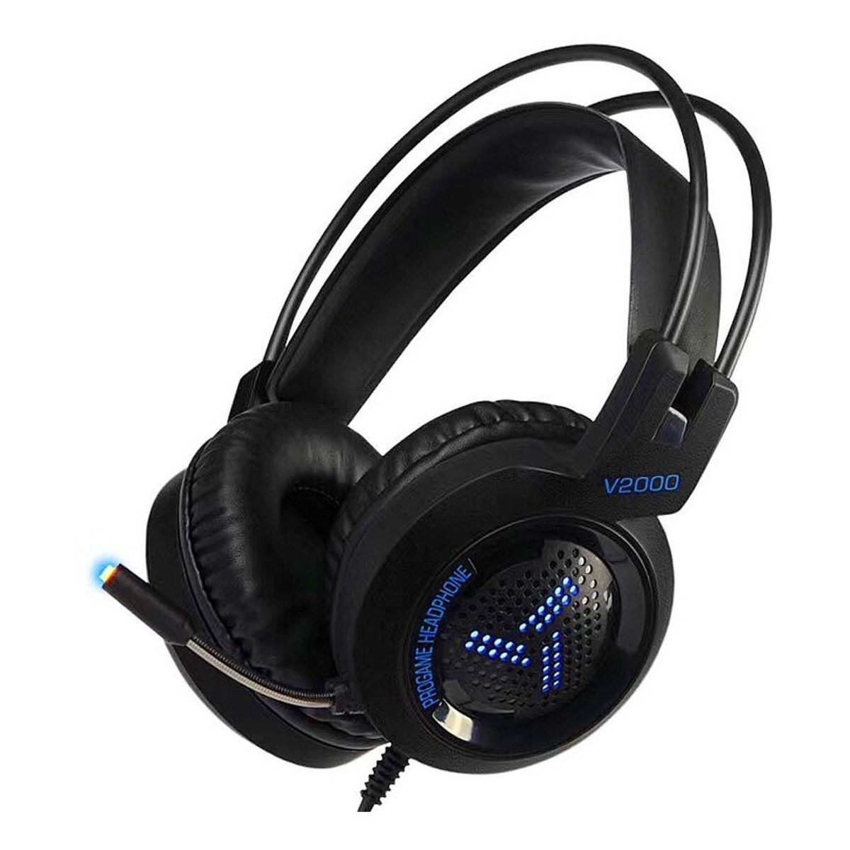 GENERICO - Diadema Gamer V2000 Rgb Súper Bajos