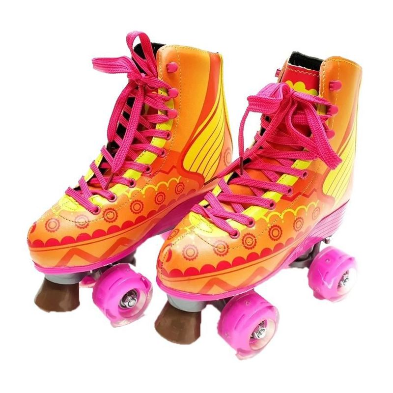 GENERICO - Patines 4 Ruedas Rayo Soy Luna Luces Led Llanta Gomas Niñas