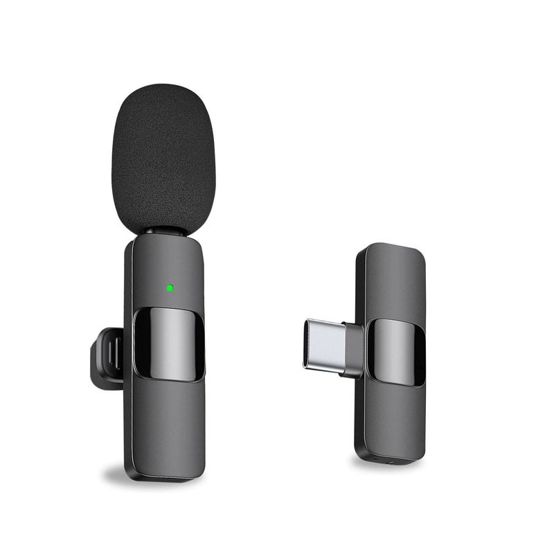 GENERICO - Microfono Inalambrico De Solapa Para Celular Tipo C