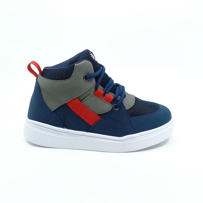 PAPOS - Botas Casuales Mauro Azul y Rojo - Zapatos NIños PAPOS - Azul