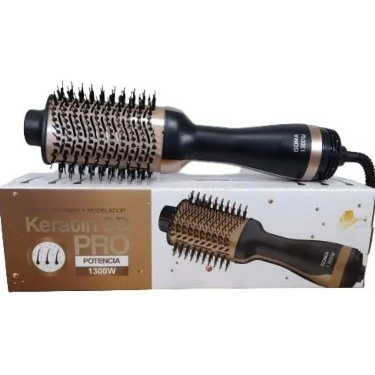 GENERICO - Cepillo Secador Voluminizador Keratina 3d Pro