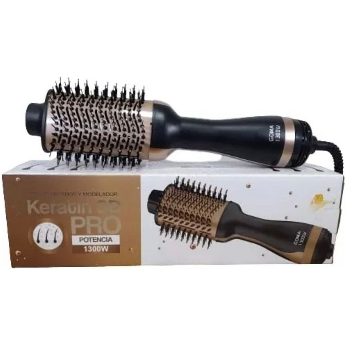 GENERICO - Cepillo Secador Voluminizador Keratina 3d Pro