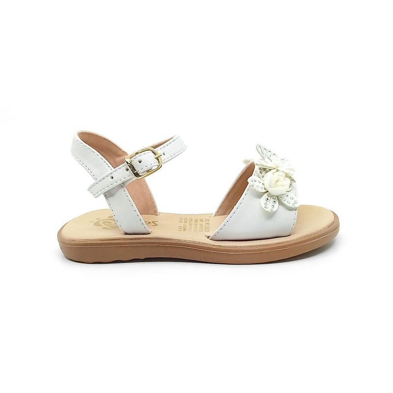 PAPOS - Sandalias Fantasia Flora Blanca - Sandalias Niñas PAPOS - Crema