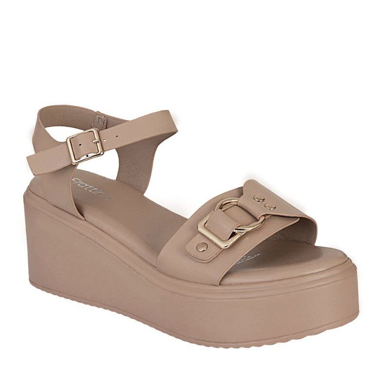 FRATTINI - Plataforma de Mujer marca FRATTINI en Color NUDE  / SAND.3T8482-9