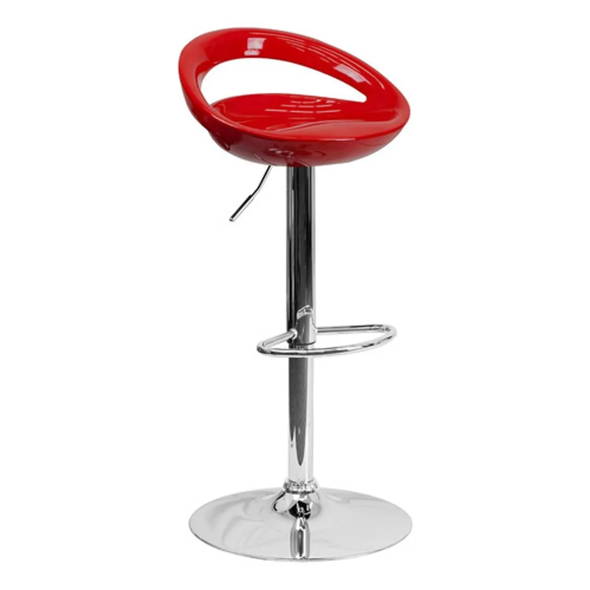 DIMATEX LEON - Silla Bar Butaco Alta Giratoria Barra Bar Cocina Refchicago Rojo
