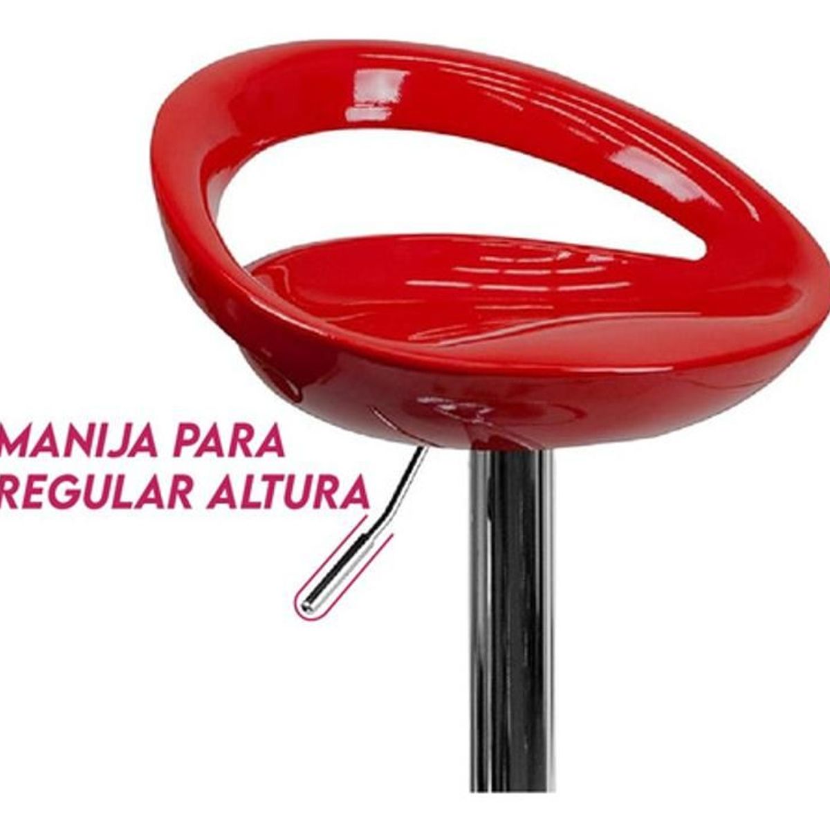 DIMATEX LEON - Silla Bar Butaco Alta Giratoria Barra Bar Cocina Refchicago Rojo