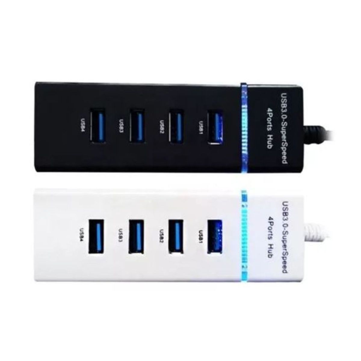 SHENGSHOU - Hub Usb Multiplicador 4 Puertos Usb Luz Led Pc Notebook Full