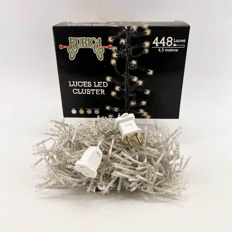 BURICA - Luz Led 448l Cluster Calida Cb Trans 45mt Conector