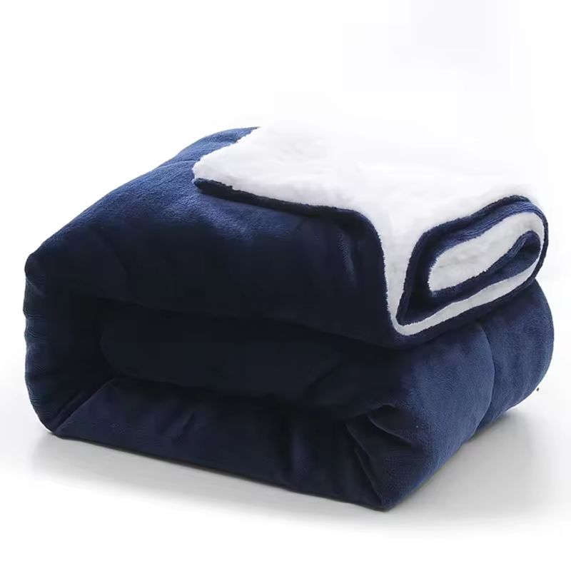 GENERICO - Cobija Termica Ovejera  Cama doble  Azul