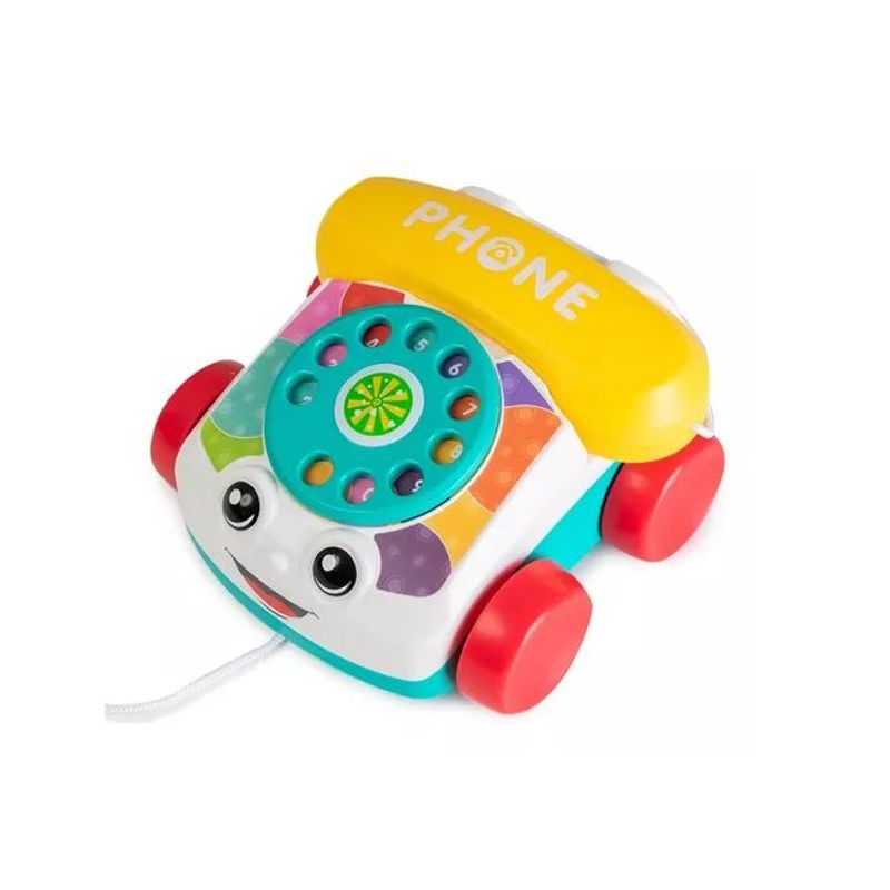 KIDSHOP - Telefono Didactico Para Niños Cuerda Ruedas Amarilla