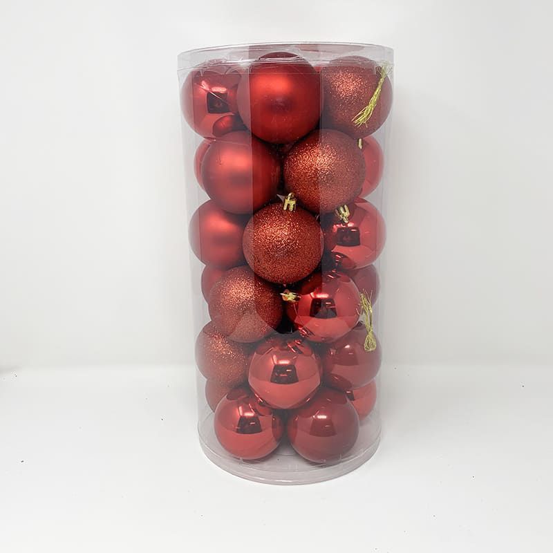 BURICA - Bola Tarro 7cm X 30pc Rojo