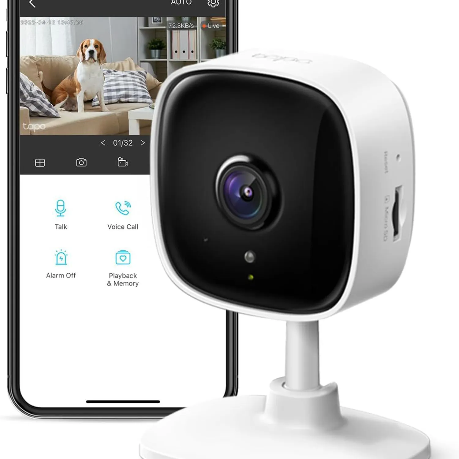 CAMARA SEGURIDAD TAPO C100 TPLINK WIFI 