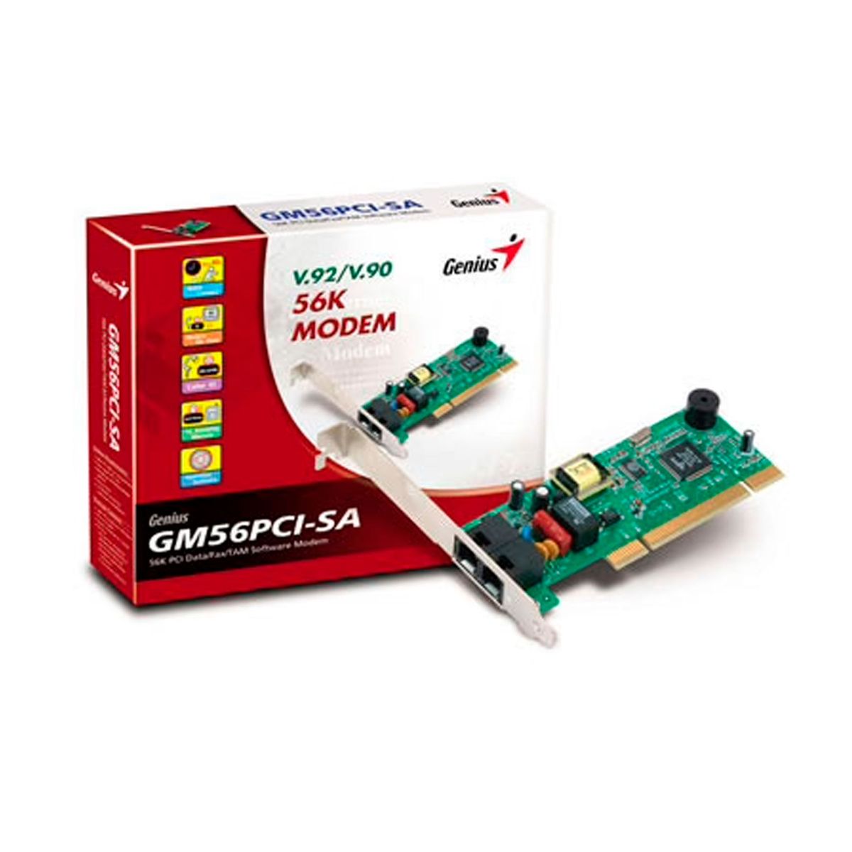 GENIUS - Tarjeta Genius Fax 56k Gm56pci-sa