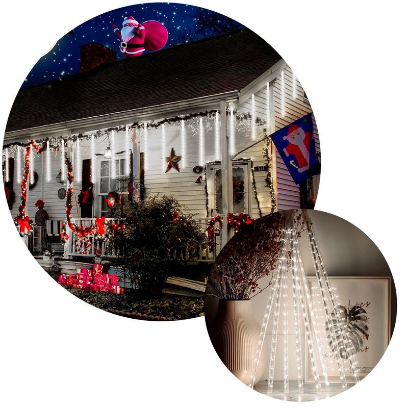 COMPRALOENCASA COM - Luces led tipo lagrima decoración navidad 30 cm rf m30r blanca