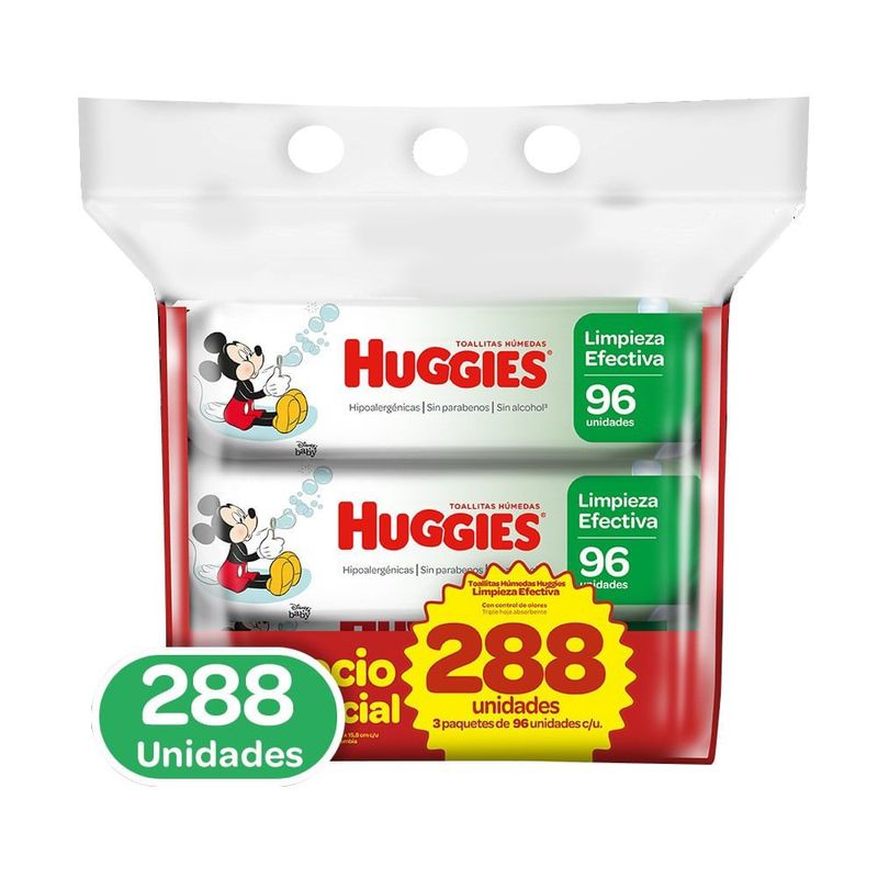 HUGGIES - Toallitas Humedas Huggies Limpieza Efectiva X 288und