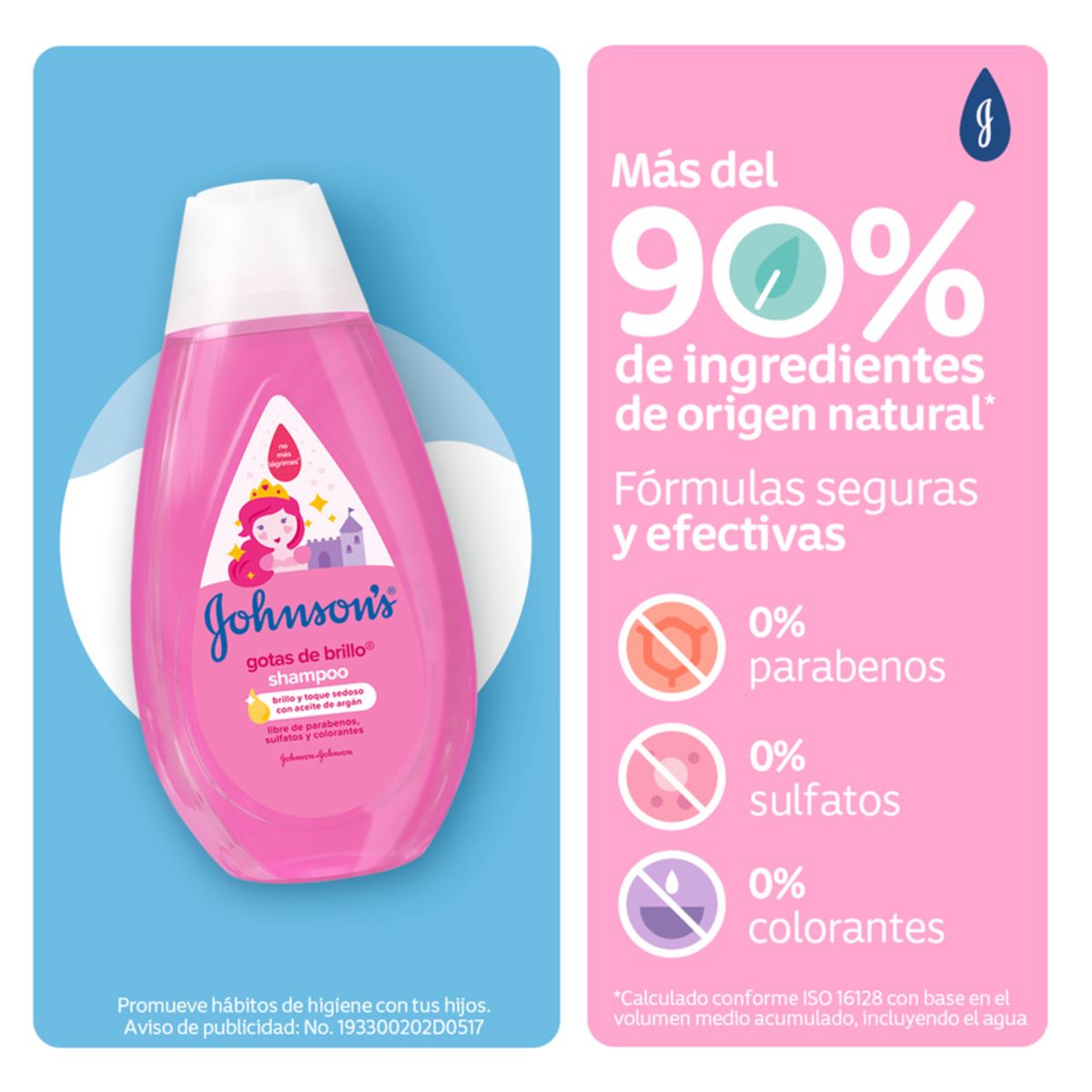 JOHNSON'S BABY - Shampoo Johnsons Baby Gotas De Brillo X 750ml