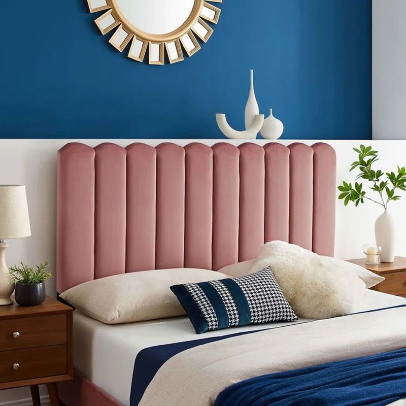 BANZAY - Cabecero Paneles Curvos Cama Queen - Salmon