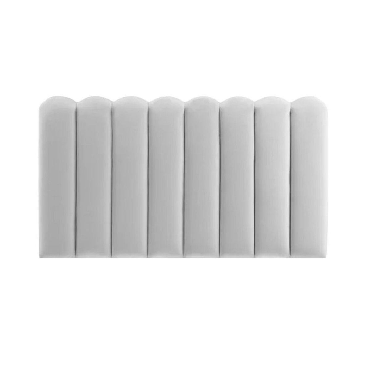 BANZAY - Cabecero Paneles Curvos Cama King - Gris Claro