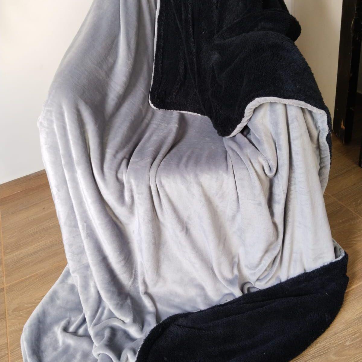 GENERICO - Cobija Termica Doble Faz 190x220 cm SemidobleDoble GrisNegro