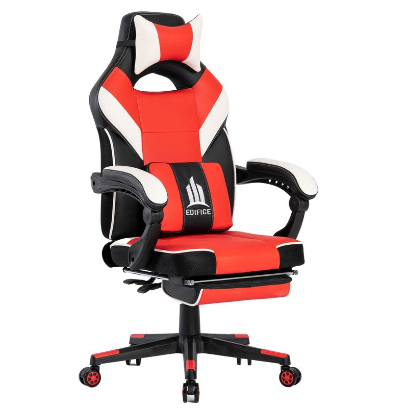 GENERICO - Silla Gamer Giratoria Para Pc Con Reposa pies Rojo