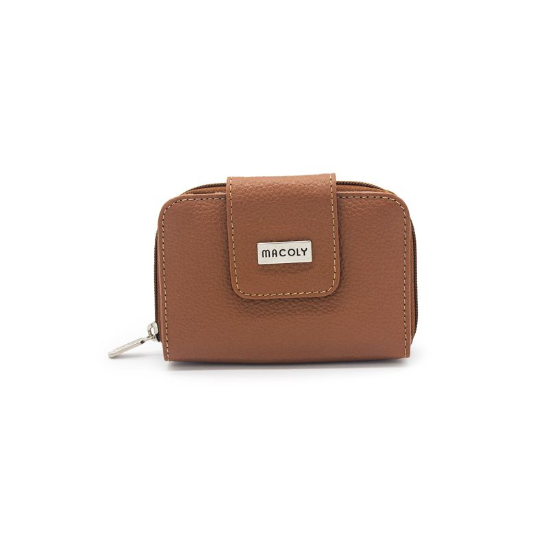 MACOLY - Billetera mini macoly a017 cuero miel liso_.