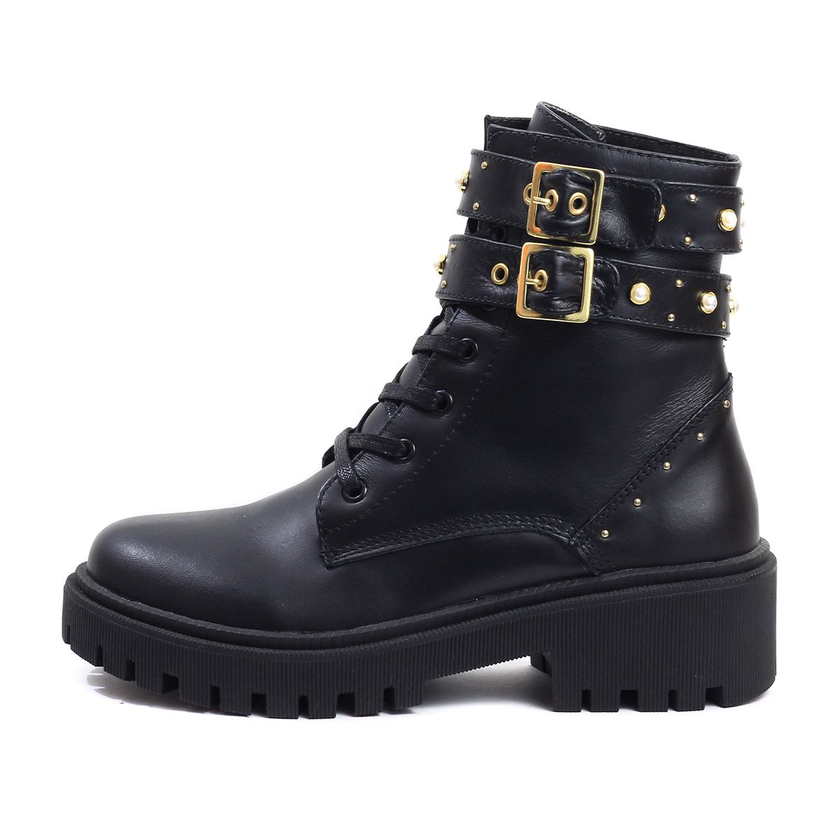 VILLABONR - Botas Cuero Mujer VillabonR VDM-5057 Negro Correas Taches