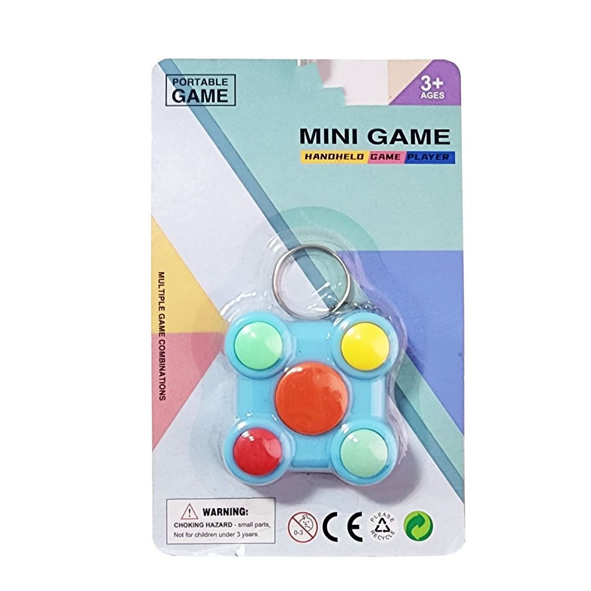 DAYOSHOP - Juego De Memoria Luz Y Sonido Cuadrado Llavero  Bateria