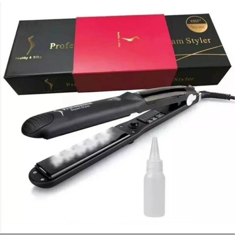 GENERICO - Plancha de cabello Healthy  Silky Professional Hair Salon negra