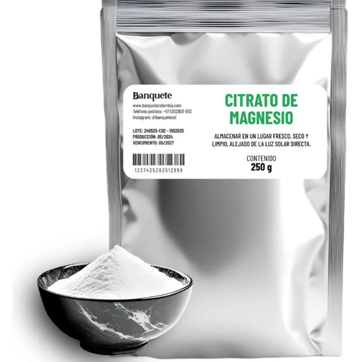 GENERICO - Citrato De Magnesio 100 Puro 250gr-