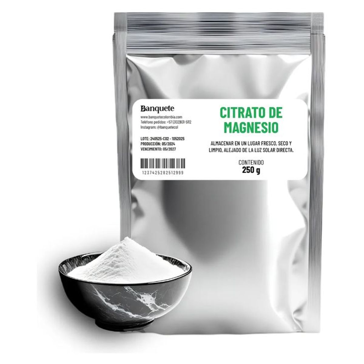 GENERICO - Citrato De Magnesio 100 Puro 250gr-