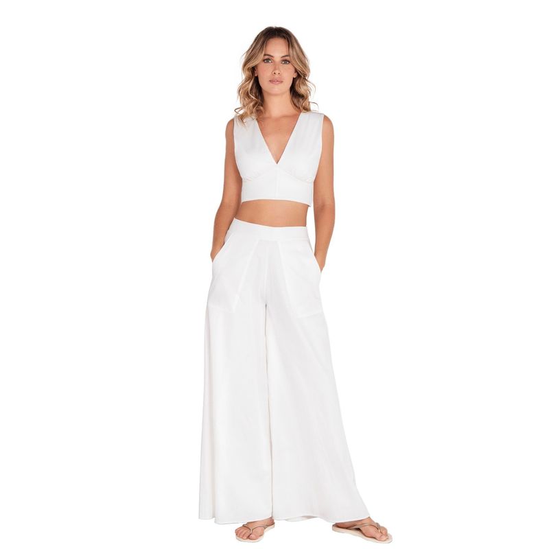 FIORY - PANTALON LARGO PARA MUJER BEIGE FIORY P150