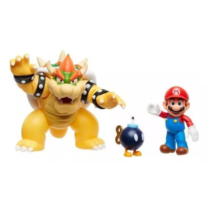NINTENDO - Figuras De Acción Super Mario Bros Mario Y Bowser