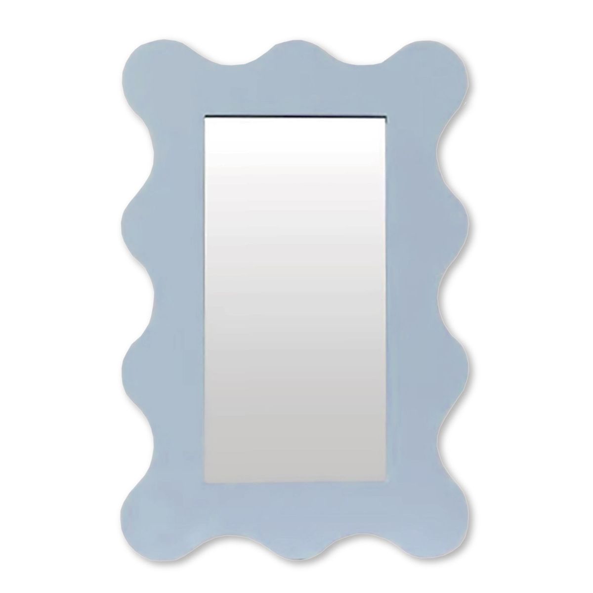 DE CASA - Espejo Ondulado Positivo - Azul - 41 x 61 cm.