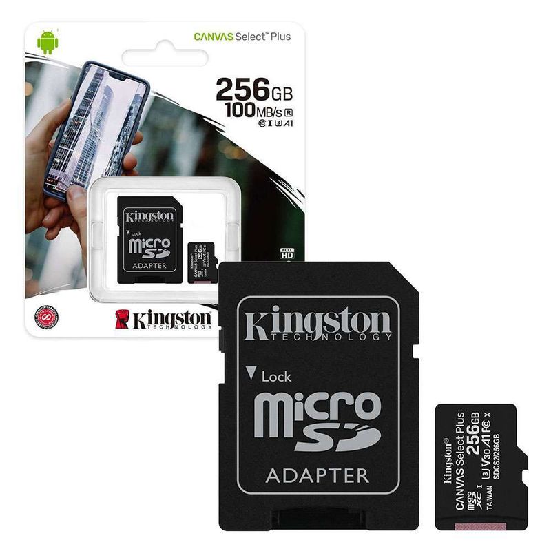KINGSTON - MEMIRIA MICRO SD 256 KINGSTONE CANVAS 100MB