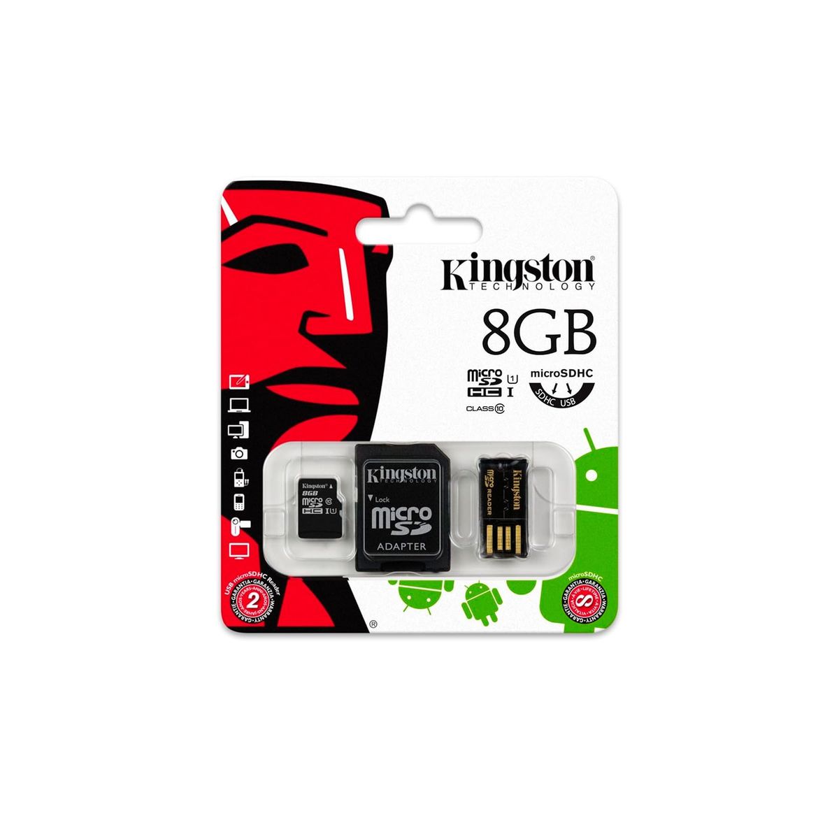 KINGSTON - Tarjeta De Memoria Microsd Kingston 8gb Clase 10 MICRO SDHC
