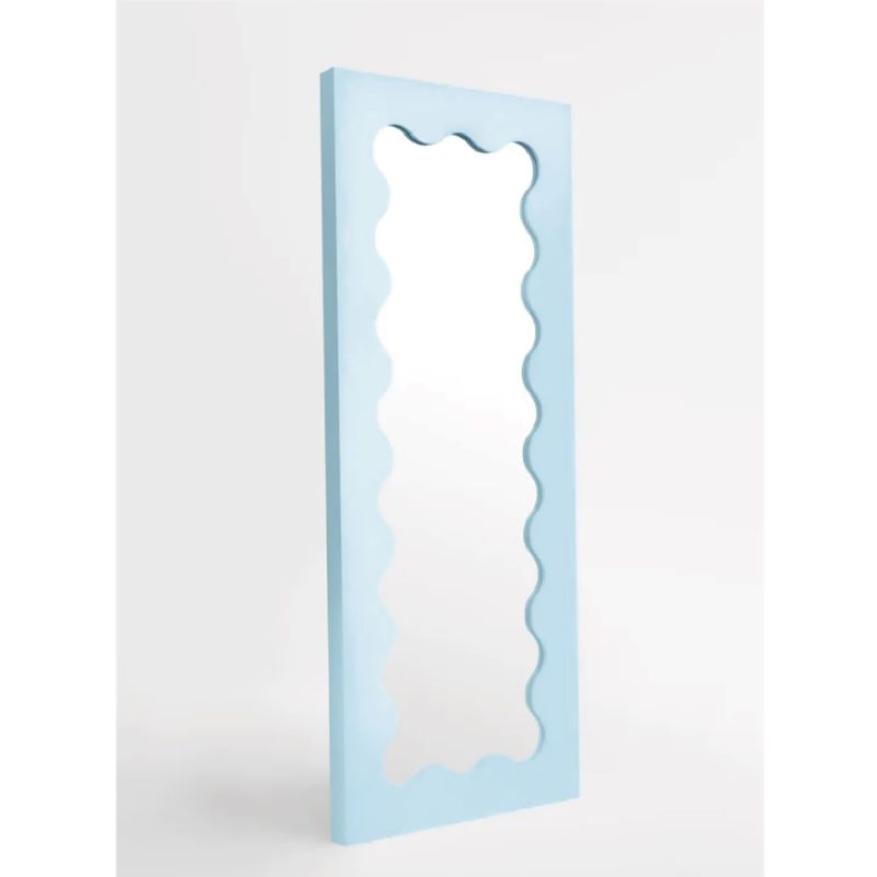 DE CASA - Espejo Ondulado de Piso - Azul - 60 x 150 cm.
