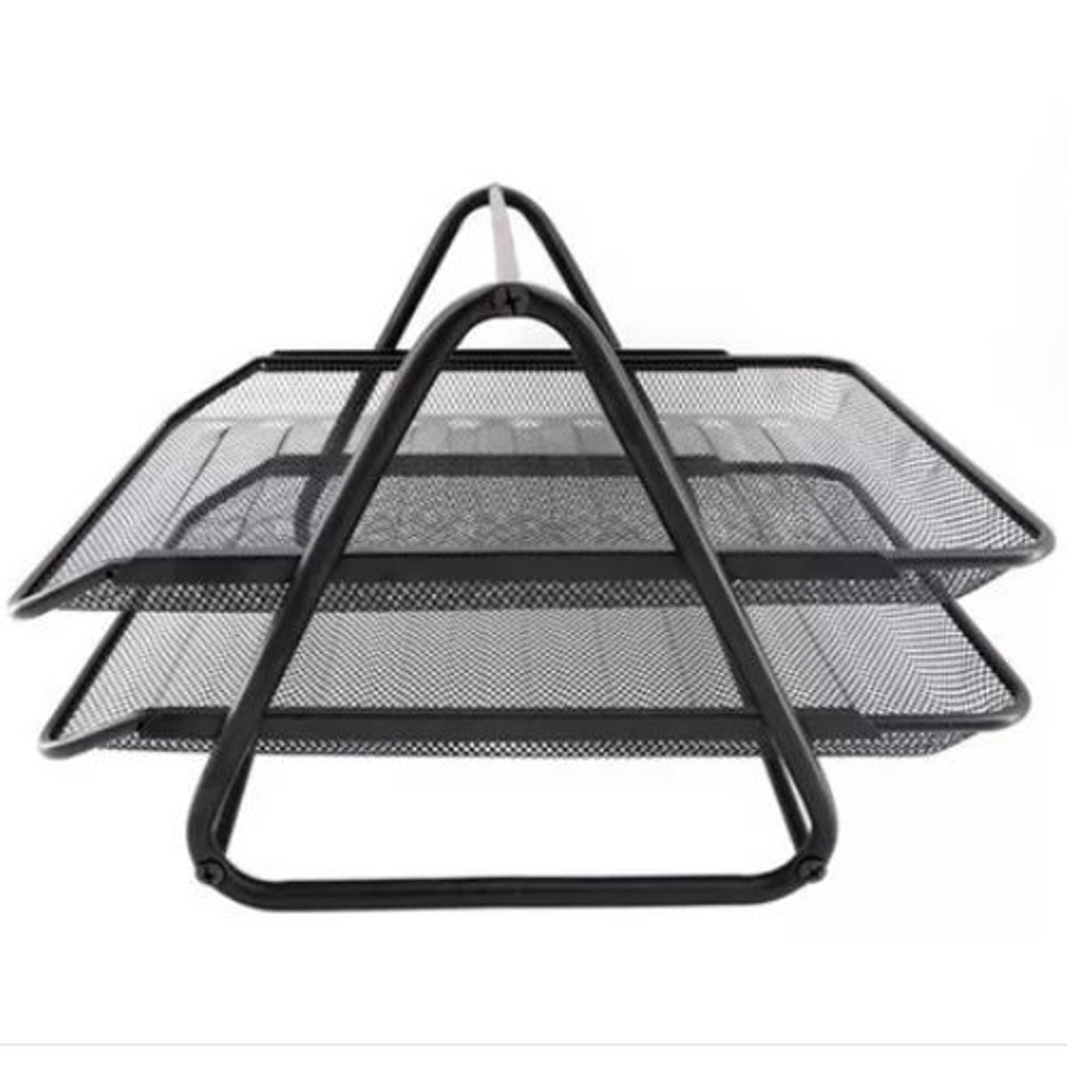 GENERICO - Bandeja Organizadora Metálica Malla X 2 Puestos En Negro