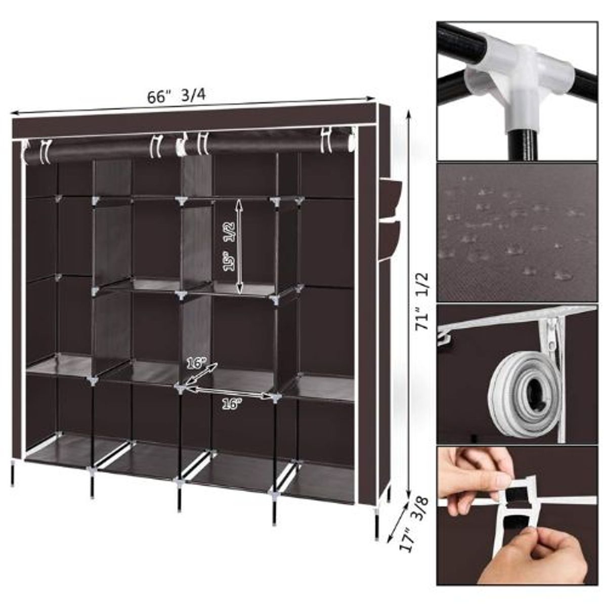 GENERICO - Ropero grande de tela doble.