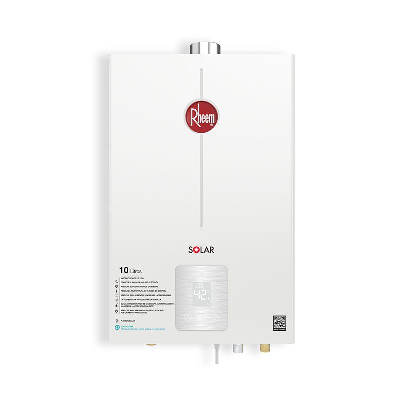 RHEEM - Calentador De Agua 10lt Gas Natural Tiro Forzado Dig Rheem
