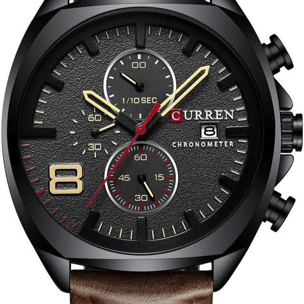 CURREN - RELOJ CURREN CASUAL NEGRO Y NARANJA 8324