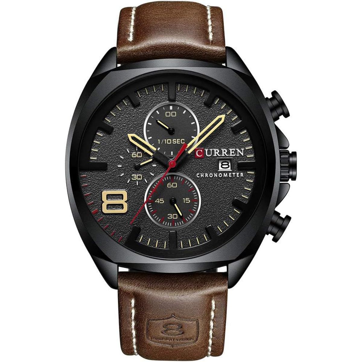 CURREN - RELOJ CURREN CASUAL NEGRO Y NARANJA 8324