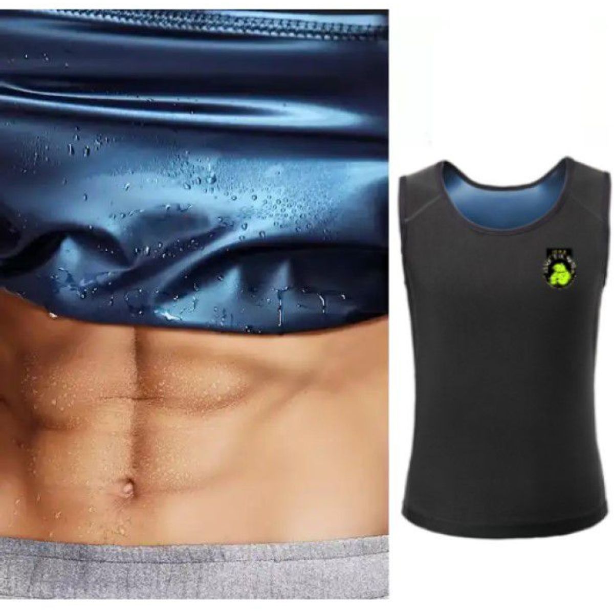 GENERICO - FAJA REDUCTORA TERMICA CAMISETA SAUNA SHAPER HOMBRE TALLA SM