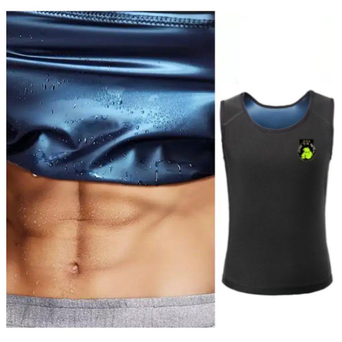 GENERICO - FAJA REDUCTORA TERMICA CAMISETA SAUNA SHAPER HOMBRE TALLA SM