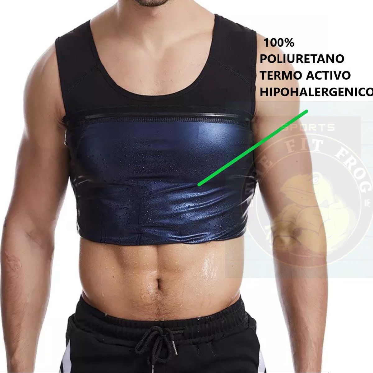 GENERICO - FAJA REDUCTORA TERMICA CAMISETA SAUNA SHAPER HOMBRE TALLA SM