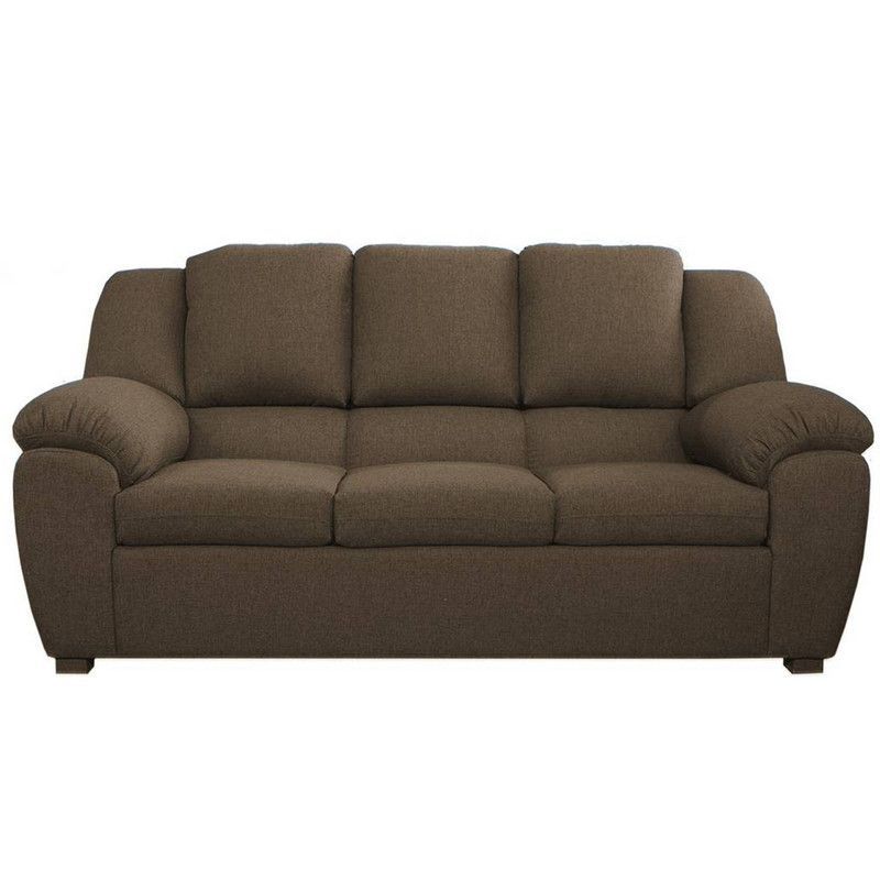 DELUXE FURNITURE - Sofá Deyna 3 puestos Marrón tela anti fluidos 200x82x105