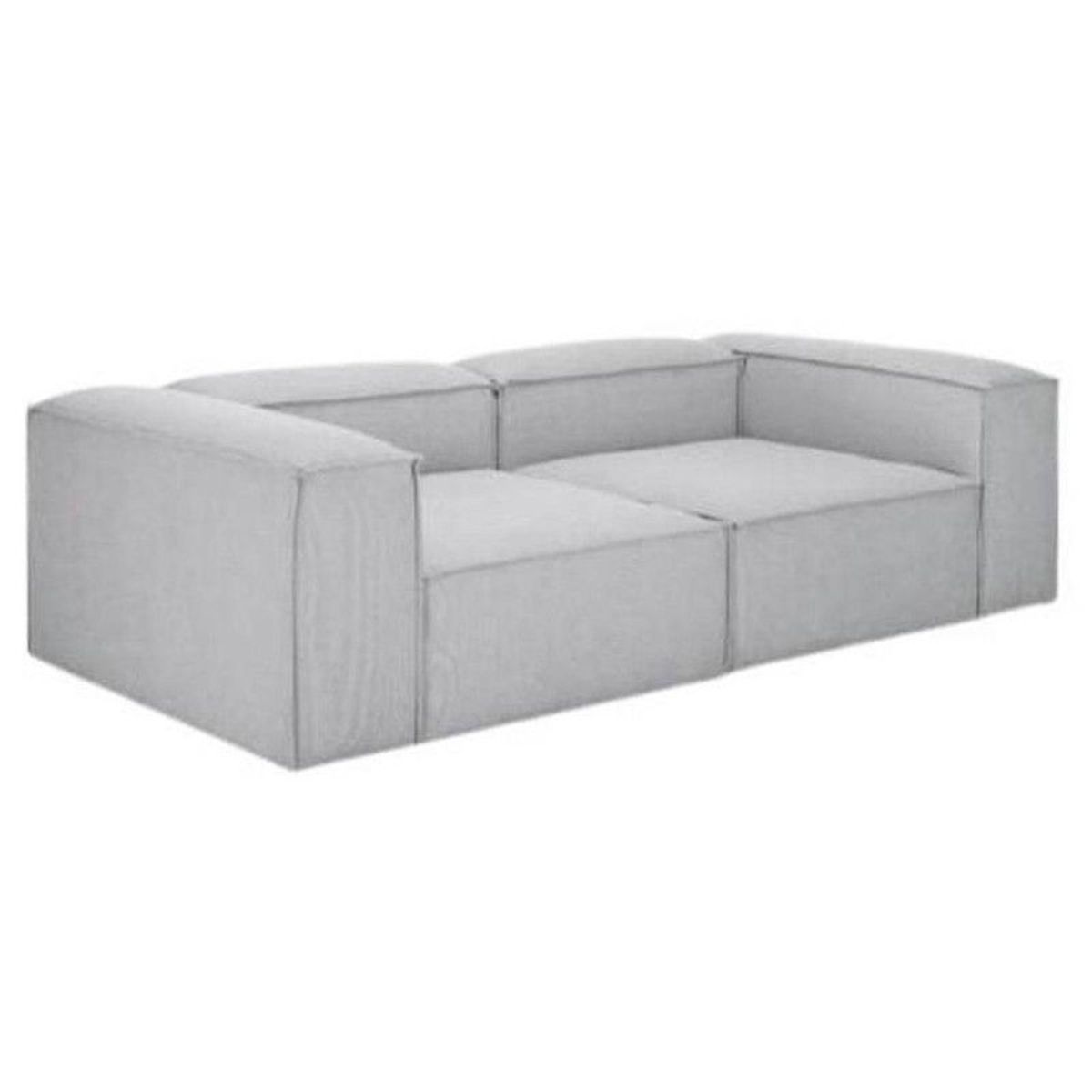 DELUXE FURNITURE - Sofá Gomez 2 puestos Gris tela anti fluidos 200x80x70