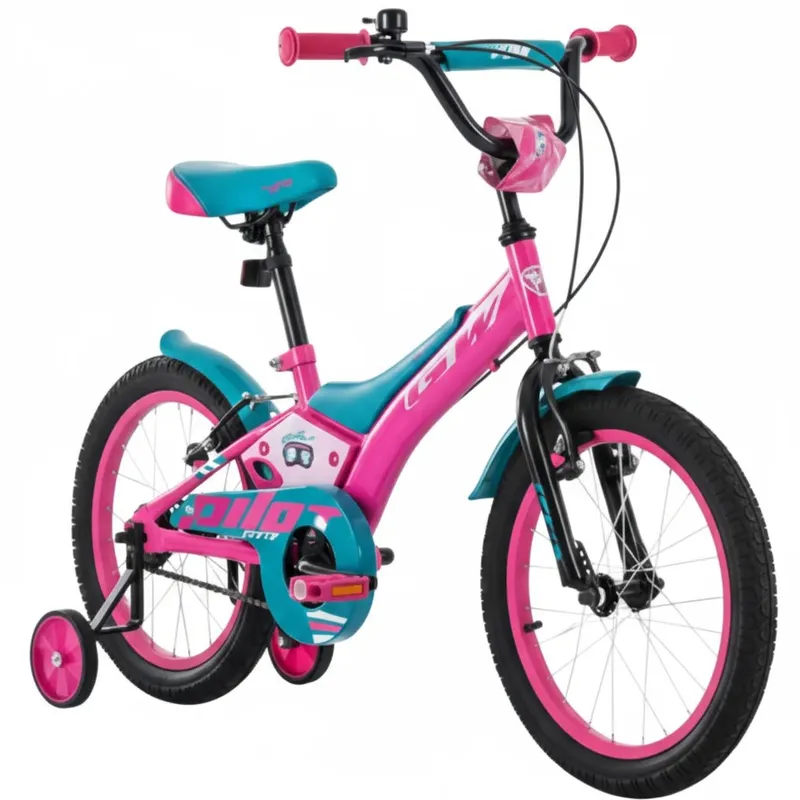 GW - Bicicleta infantil rin 16 Gw 4 a 6 años pilot Magenta Rosada